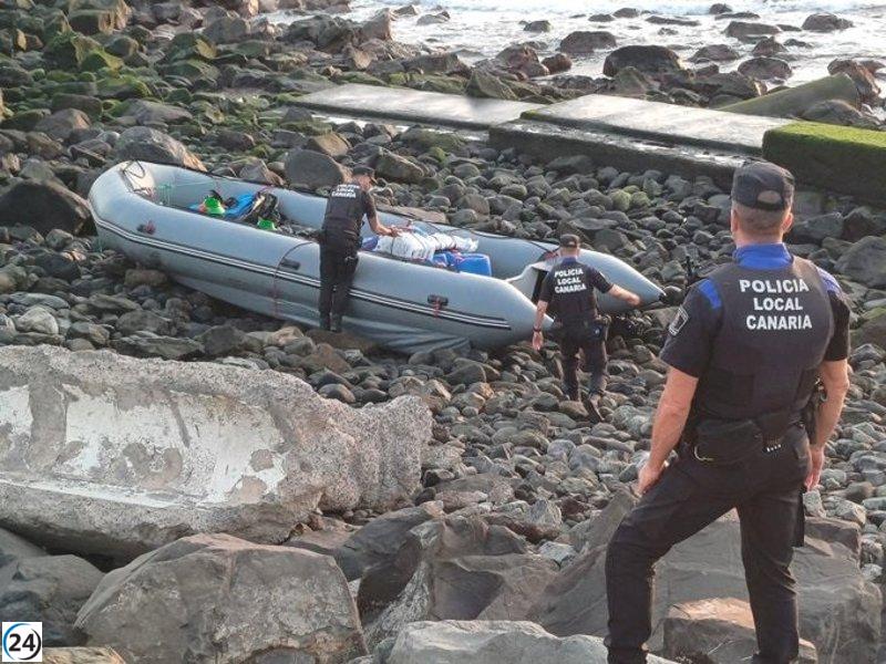 Autoridades investigan origen de embarcación neumática abandonada en Avenida Marítima de Las Palmas de Gran Canaria