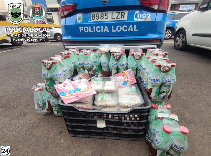 Capturan 252 kilos de alimentos en mal estado distribuidos en Las Palmas de Gran Canaria como ayuda benéfica.