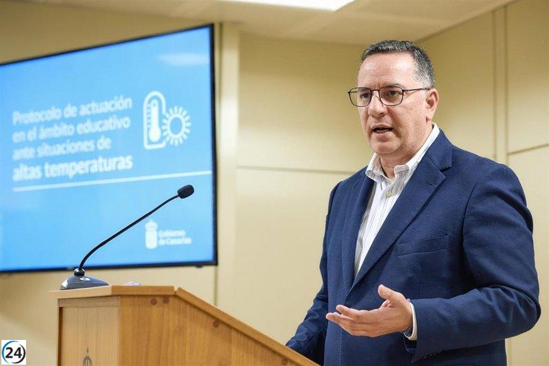 Protocolo de educación en Canarias establece 4 niveles de riesgo por altas temperaturas.