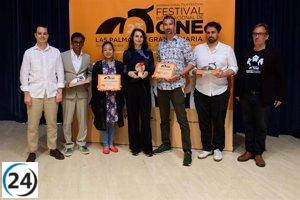 Mara y Matt, galardonados con el premio Lady Harimaguada de Oro en el Festival de Cine de Las Palmas de Gran Canaria
