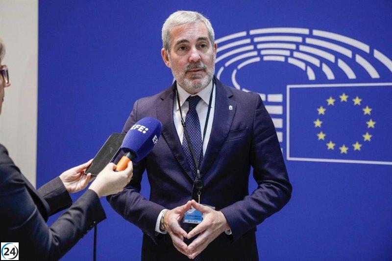 Clavijo exige a Brunner que atienda a Canarias en la distribución de fondos por la crisis migratoria.