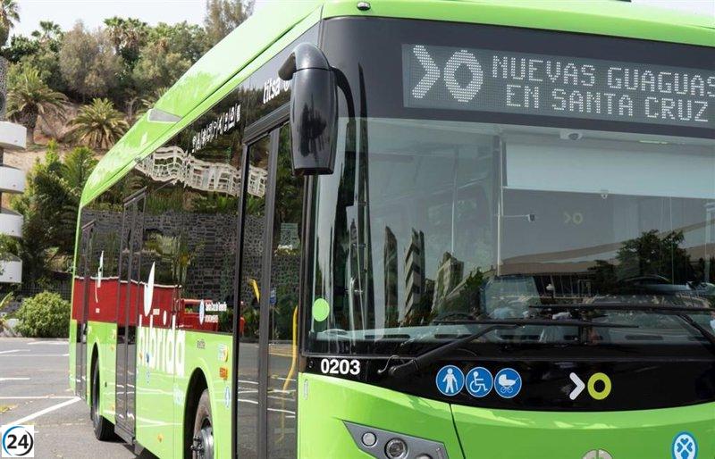 El uso de guaguas en Canarias crece un 1,5% en enero, superando los 8,4 millones de pasajeros.