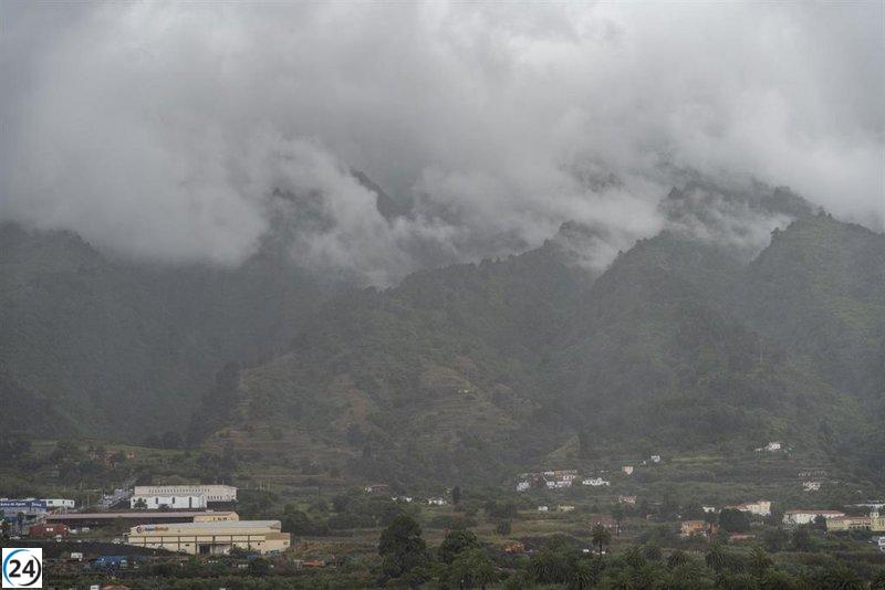 Alerta amarilla por vientos en Gran Canaria y La Gomera este Domingo de Resurrección, con cielo nublado en las islas montañosas.