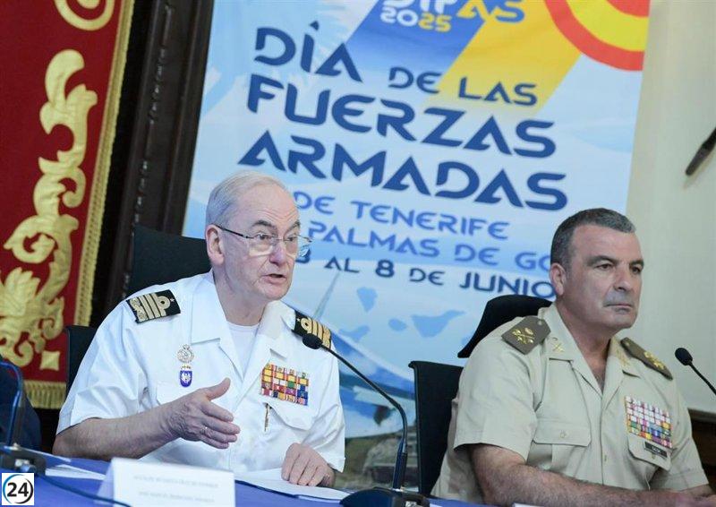 Más de 3.000 militares participan en el acto central del Día de las Fuerzas Armadas en Tenerife con la presencia de la Familia Real.