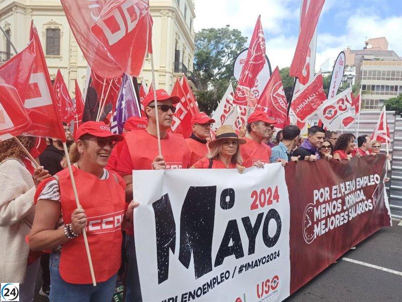 Sindicatos exigen protección de derechos laborales y equidad en distribución de riqueza en Canarias.