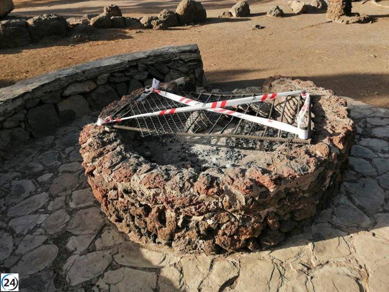 Tenerife prohíbe el uso de fuego en espacios recreativos por peligro de incendios.