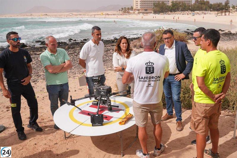 La Oliva impulsa la seguridad costera de Fuerteventura con drones para salvamento.