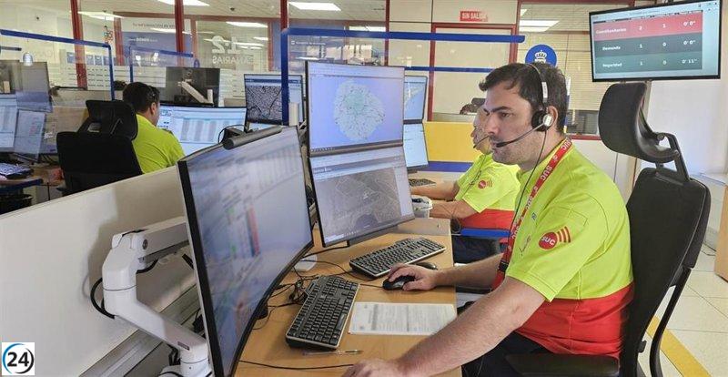 Motociclista sufre lesiones moderadas en accidente en la TF-21, La Orotava.