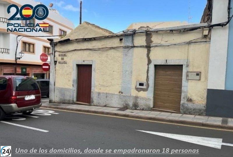 Tres arrestados por 39 empadronamientos fraudulentos en Gáldar, Gran Canaria.