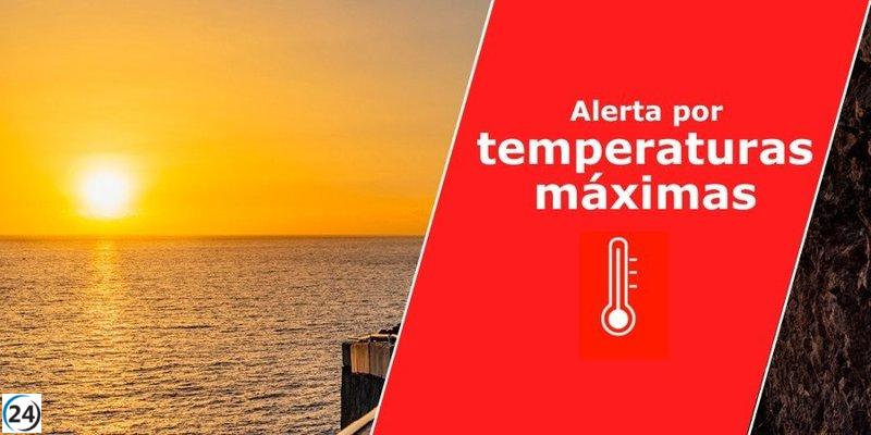 Canarias reduce alerta extrema por calor; se prevén temperaturas de hasta 38ºC.