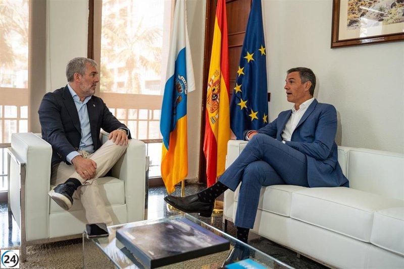 Sánchez y Clavijo dialogan este lunes en Lanzarote sobre migración y finanzas canarias.