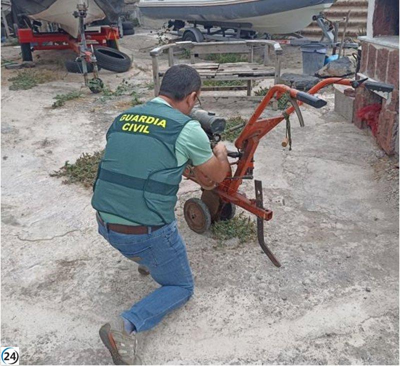 Detienen a dos sospechosos por el robo de motocultores y herramientas agrícolas en Tacoronte.