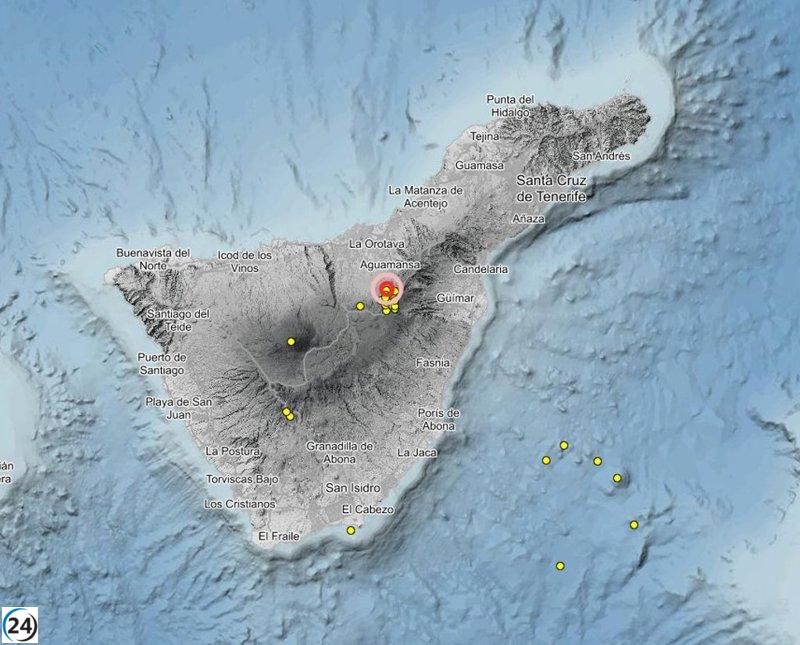 Un enjambre sísmico de 20 terremotos azota la dorsal noreste de Tenerife.