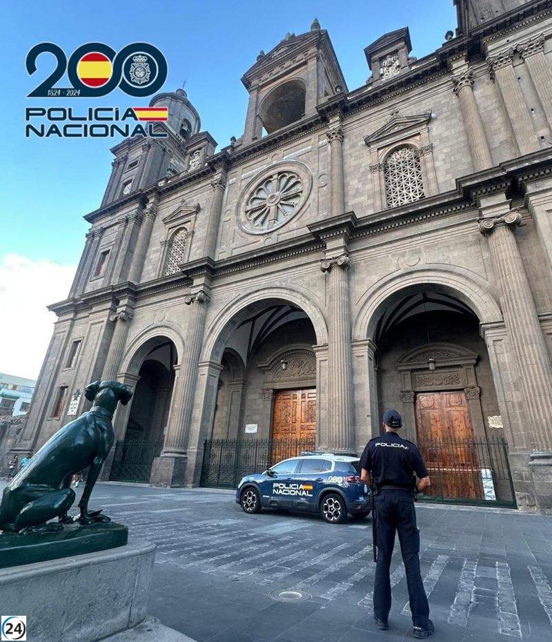 Arresto por asalto en una parroquia y la Catedral de Las Palmas de Gran Canaria.