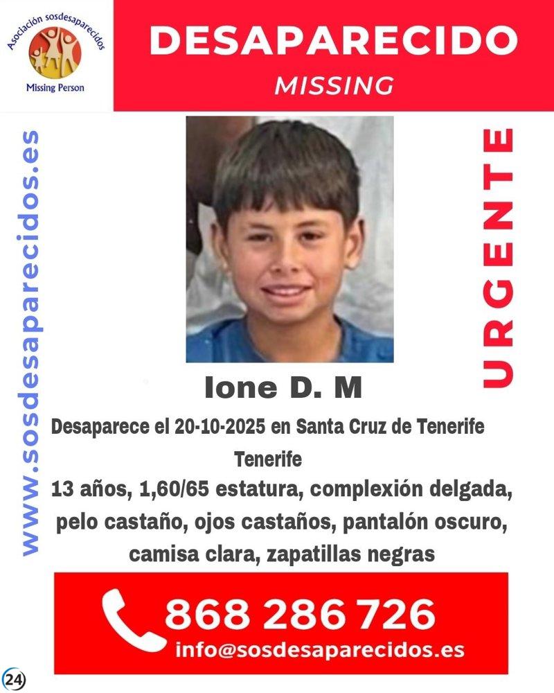Encuentran al joven de 13 años que había desaparecido en Santa Cruz de Tenerife desde el lunes.