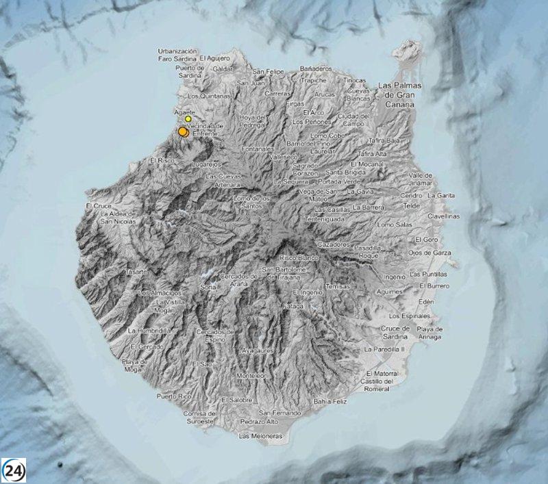 Agaete en Gran Canaria experimenta tres sismos recientes, el más fuerte alcanzando 2.9 de magnitud.
