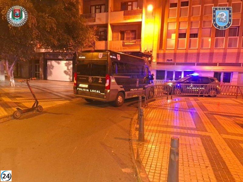 Hombre arrestado tras intensa persecución vehicular en Vegueta, Gran Canaria.