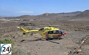 Mujer sufre lesiones al caer en la playa de La Cocina, La Graciosa.