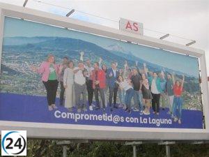 Eliminar vallas electorales del PSOE de La Laguna es ordenada por la Junta Electoral.