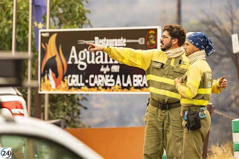 Preocupa la evolución del fuego en Tenerife, especialmente en La Orotava y Güímar