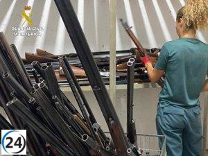 La Comandancia de Las Palmas destruye más de 1.000 armas este septiembre.