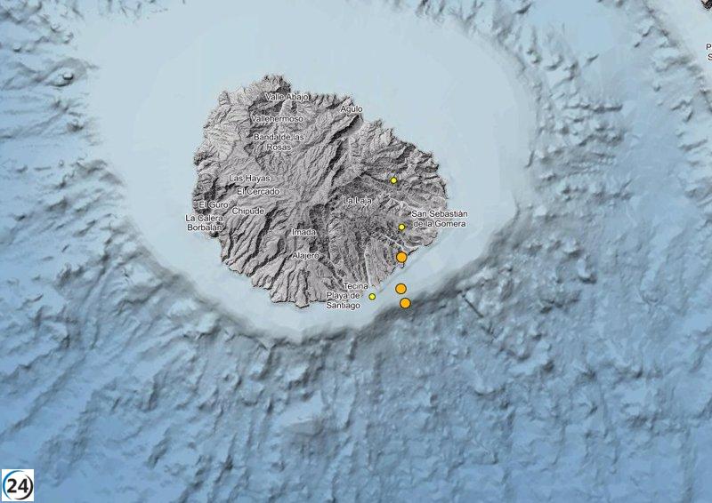 Una secuencia de cuatro terremotos sacude La Gomera, destaca uno de 2,8 de magnitud